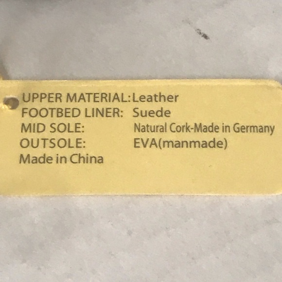 NEW BIRKENSTOCKS Blue Rhinestone Leather Suede Cork Sandals Tatami Size 38 US 7 - Picture 8 of 13